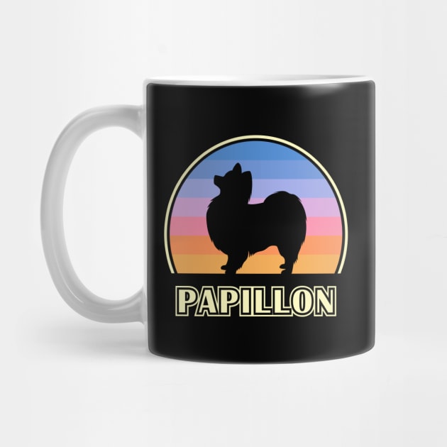 Papillon Vintage Sunset Dog by millersye